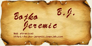 Bojko Jeremić vizit kartica
